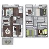 3 2.5 TH Floor Plan, 3-Bed 2.5-Bath, 1,489 SQFT